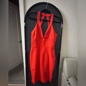 H&M Bold Red Backless Dress